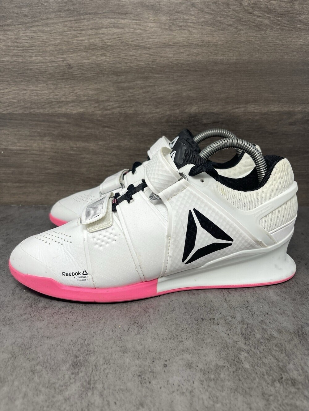 Reebok Legacy Lifter Womens Size 8.5 CN4515 White Pink Weightlifting Gym Shoes